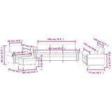  4-dijelni set sofa s jastucima plavi baršunasti - Plava S osloncem za noge | shoptok.hr