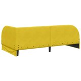 vidaXL Kotna postelja z vzglavjem Rumena 90 x 190 cm Žamet | Shoptok.si