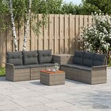  Set sofe 8 kom. Siva i tamno siva Poli Rattan i čelik | shoptok.hr