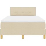  LED Box Spring Krevet s LED trakama Krema 120 x 190 cm tkanina | shoptok.hr