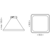 Brilagi LED prigušiva luster na sajli FALCON SLIM LED/50W/230V 50x50 cm bež + daljinski upravljač | Eponuda.com