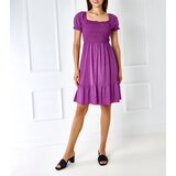 Gemre Lorinka Purple Ruched Mini Dress Cene