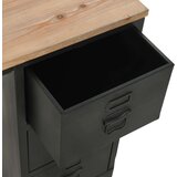 vidaXL Enojna pisalna miza trden les jelke in jeklo 100x50x76 cm | Shoptok.si