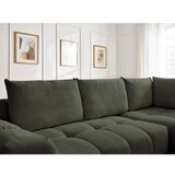 Bobochic Paris Zelena raztegljiva/s prostorom za shranjevanje kotna sedežna garnitura iz šenilje (desni kot/v obliki črke L) Everest – | Shoptok.si