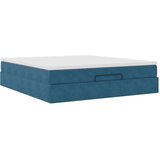 vidaXL Otomanski krevet s madracem tamnoplavi 180x200 cm baršunasti | shoptok.hr