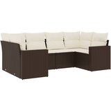  6-dijelni set vrtnih sofa od poliratana s jastucima smeđi | shoptok.hr
