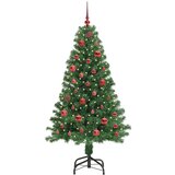 vidaXL Umestno božično drevo Zelena 150 cm PVC, jeklo in plastika | Shoptok.si