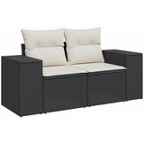  6-dijelni set vrtnih sofa s jastucima crni od poliratana | shoptok.hr