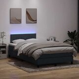 vidaXL Box Spring postelja z vzmetnico Temno siva 120x220 cm Velvet | Shoptok.si