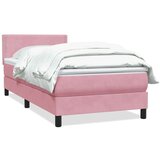 Box spring krevet s madracem ružičasti 80 x 220 cm baršunasti | shoptok.hr