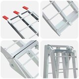  Ramp za motocikle Srebrno 180 x 28 x 5 cm Aluminij | shoptok.hr