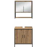 Set kupaonskog namještaja od 3 komada u boji hrasta | shoptok.hr