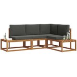  Set vanjskih sofa s jastukom 4 Komad Prirodna i antracit | Eponuda.ba