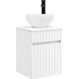 vidaXL Lavabo - Umivaonik s policom za zid Bijela 39 x 41 x 64 5 cm - Bijela | shoptok.hr