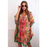 Kesi Włoski Women's beach poncho with V-neckline green | shoptok.hr