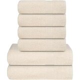 vidaXL Komplet brisač 6-delni krem 360 gsm 100% bombaž | Shoptok.si