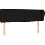 vidaXL Vzglavje z ušesi črno 147x23x78/88 cm blago, (20953125) | Shoptok.si