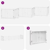  Vrata za pse s vratašcima 6 panela sklopiva 480 cm drvo topole | shoptok.hr