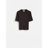 Reserved LADIES` T-SHIRT - tamnosmeđe | shoptok.hr