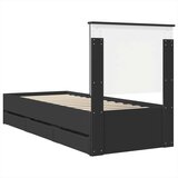 Okvir za krevet Crna 75 x 190 cm Inženjersko Drvo | shoptok.hr