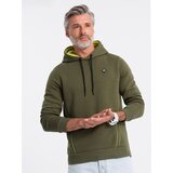 Ombre Men's hoodie with zippered pocket - olive | Shoptok.si