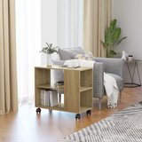 vidaXL Stranska mizica sonoma hrast 70x35x55 cm iverna plošča Cene