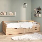 The Living Store Trosed z ležiščem in predali trdna borovina 90x200 cm - Dnevna Postelja, (21509071) | Shoptok.si