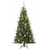  Umjetno božićno drvce s nogom s stalakom Zelena 180 cm PE i PVC | shoptok.hr