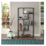 Hanah home By-30 - black, transparent blacktranparent bookshelf | ePonuda.com