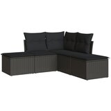  The Living Store Vrtna sedežna garnitura 5-delna z blazinami črn poli ratan - Vrtna Sedežna Garniture, (21455069) | Shoptok.si