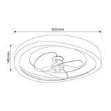 Brilagi LED prigušiva stropni ventilator LED/80W/230V prečnika 50 cm bela + daljinski upravljač | Eponuda.com