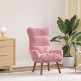 vidaXL Relaxacijska Fotelja Ružičasti Baršun | shoptok.hr