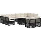  Sjedeća garnitura za vrt 13 kom. Crna poliratan 100 x 55 x 73 cm | shoptok.hr