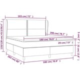vidaXL Krevet s oprugama i madracem svjetlosivi 180x200 cm od tkanine | shoptok.hr