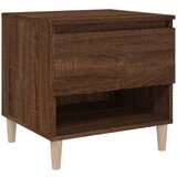  Noćni ormarić boja smeđeg hrasta 50x46x50 cm konstruirano drvo | shoptok.hr