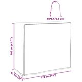vidaXL Pokrov za vanjski namještaj Crna 122 x 61 x 106 cm 420D tkanina | shoptok.hr