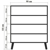 Kalune Design komoda Multilux Saka 95x111x36cm šarena | Eponuda.ba