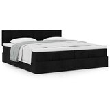 vidaXL Otomanski posteljni okvir z vzmetnicami črn 200x200 cm blago | Shoptok.si