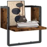 vidaXL Zidna polica s prečkom dimljena boja hrasta 30 x 25 x 30 cm | shoptok.hr