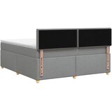  Boxspring krevet s madracem Svjetlosiva 160 x 200 cm Tkanina - Svjetlosiva 160 x 200 cm Dizajn linija | shoptok.hr