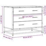  Ormar s ladicama crni 70x41x56 cm izrađeno drvo | shoptok.hr
