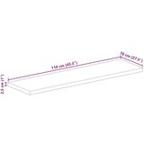 Stolna ploča 110x70x2 5 cm pravokutna masivno obnovljeno drvo | shoptok.hr