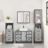 4-dijelni set kupaonskog namještaja siva boja hrasta drveni | shoptok.hr
