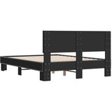  Okvir kreveta crni 120 x 200 cm od konstruiranog drvo i metal | shoptok.hr