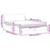  Krevet s madracem plavi 120 x 200 cm od tkanine | shoptok.hr