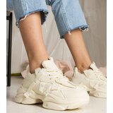 Gemre Beige Women's Chunky Sporty Sneakers Zarina | Shoptok.si