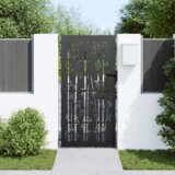  Dvorišna vrata - Vrtna vrata Crna 105 x 175 cm Čelik s praškastim premazom | shoptok.hr