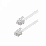 MaxCable Kabl Telefonski flat sa konektorima 10m beli Cene