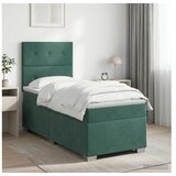 vidaXL Boxspring krevet s madracem Tamnozelena 80 x 200 cm Baršun - Tamnozelena 80 x 200 cm Prošiveno gumbima Cijene