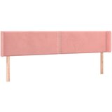  Uzglavlje s ušima ružičasto 203x16x78/88 cm baršunasto | shoptok.hr